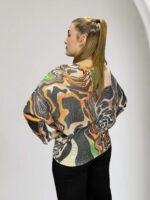 Πλεκτή μπλούζα με χρυσή κλωστή one size - Image 3