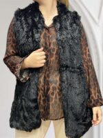 Αμάνικο γουνάκι μαύρο - Image 2