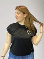 Μπλουζάκι με λεπτομέρεια στρας one size - Image 2