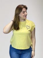 Μπλουζάκι με λεπτομέρεια στρας one size - Image 3