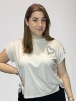 Μπλουζάκι με λεπτομέρεια στρας one size - Image 5