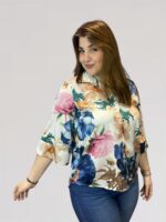 Σατέν εμπριμέ πουκάμισο Οne size - Image 3