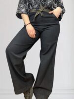 Παντελόνα τύπου jean μαύρη με ζώνη