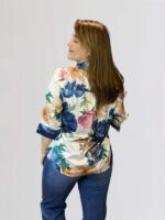 Σατέν εμπριμέ πουκάμισο Οne size - Image 2