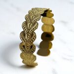Ornate Gold Cuff Bracelet - Image 2