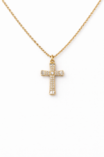 Radiant Crystal Cross Necklace - Image 2