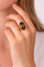 Δαχτυλίδι “Golden Aura” με Tiger Eye - Image 2