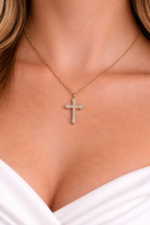 Classic Crystal Cross Necklace