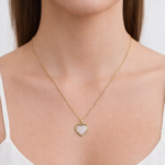 Pearl Heart Necklace – Καρδιά με φίλντισι - Image 2