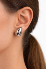 Silver Drop Mirror Earrings