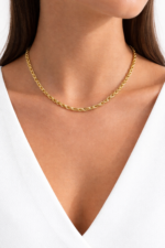 Gold Rope Chain Necklace