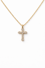 Classic Crystal Cross Necklace - Image 2