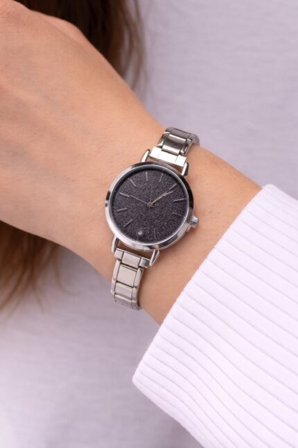 Midnight Texture Silver Watch
