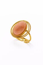Selene Peach Stone Ring - Image 2