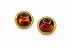 Golden Amber Vintage Studs - Image 2