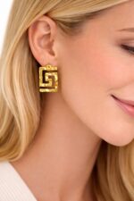 Helios Greek Key Earrings
