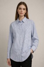 Ριγέ Πουκάμισο Sky Blue - Image 2