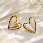 Σκουλαρίκια Golden Heart Pearl - Image 2