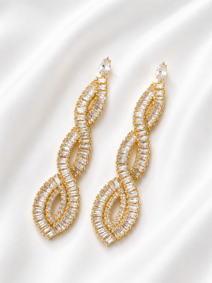 Σκουλαρίκια Golden Infinity Glow 925