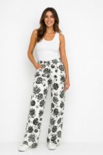 Rose Bloom Wide Leg Jeans