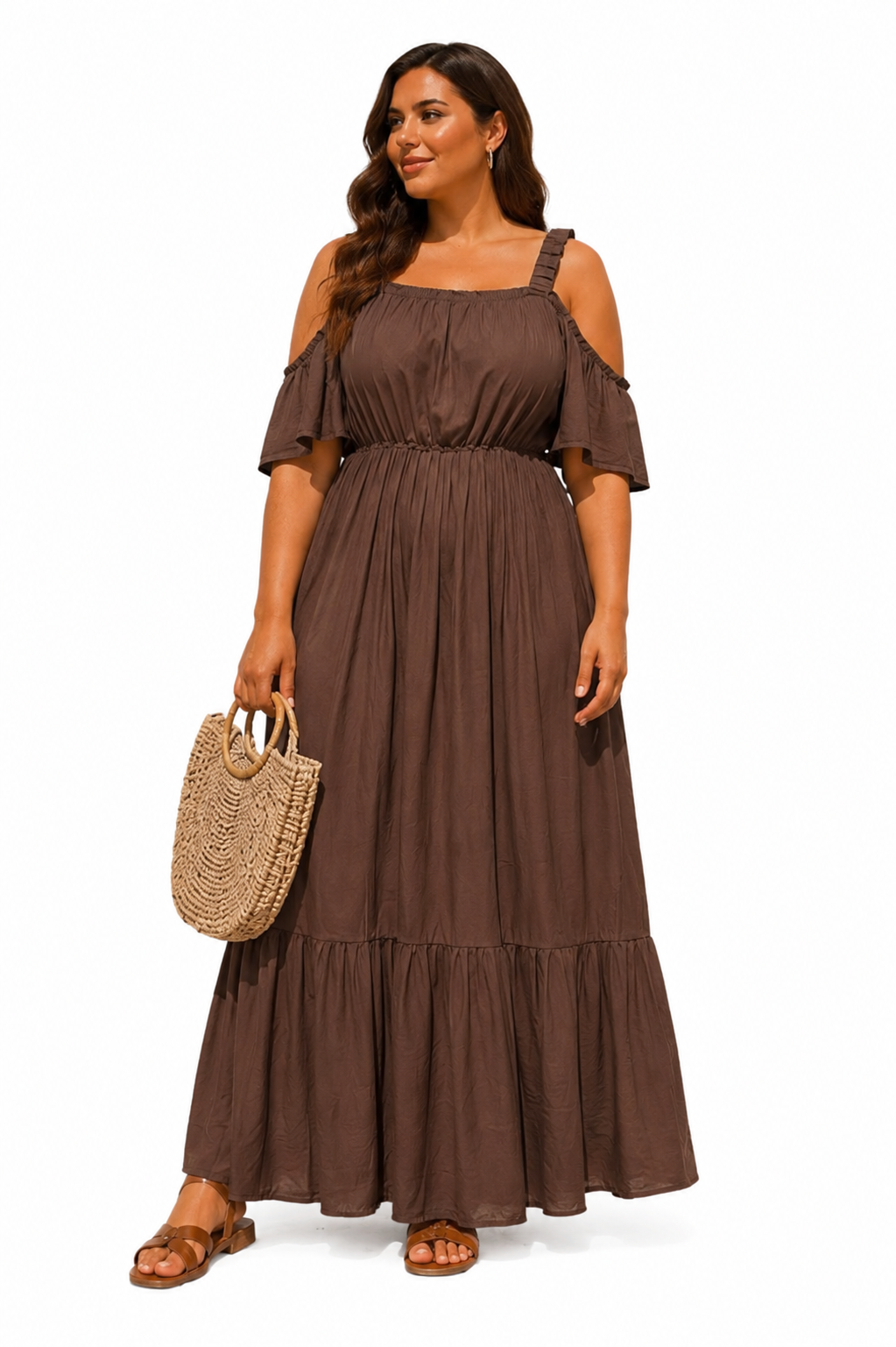 Chocolate Breeze – Maxi Φόρεμα Plus Size
