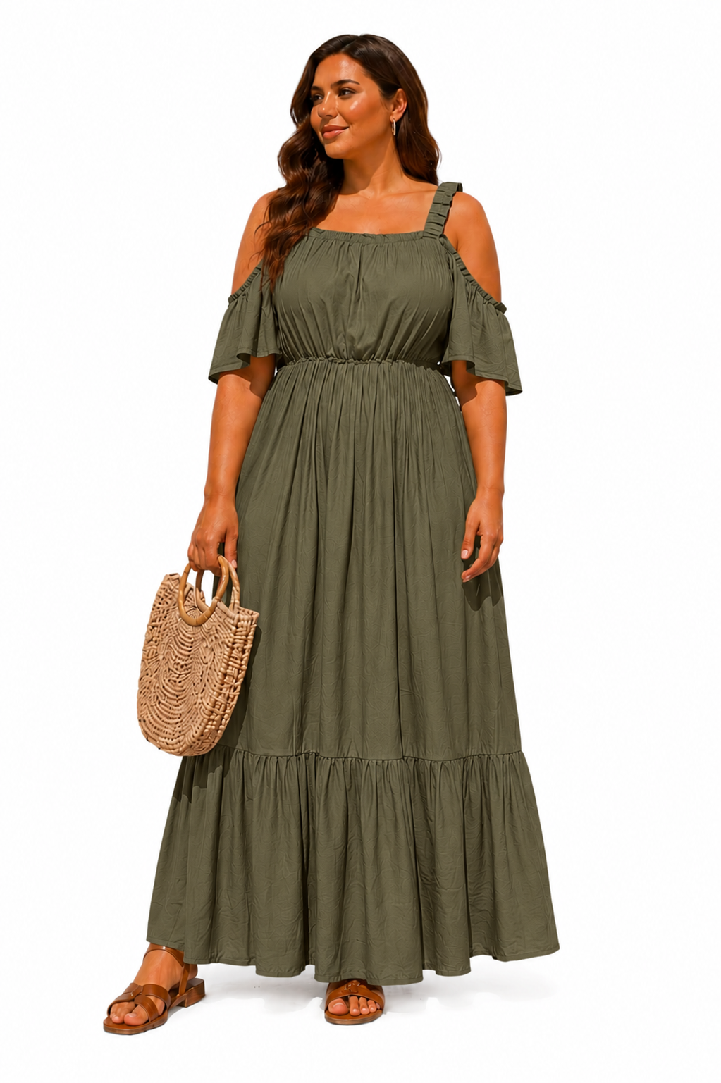 Olive Breeze – Maxi Φόρεμα Plus size