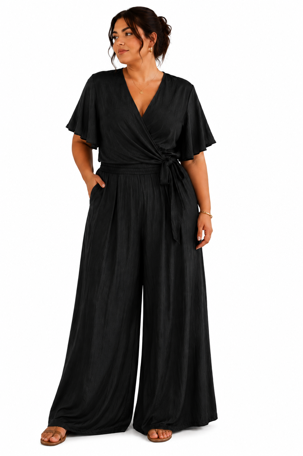 Midnight Chic – Σετ Κρουαζέ & Παντελόνα Plus Size