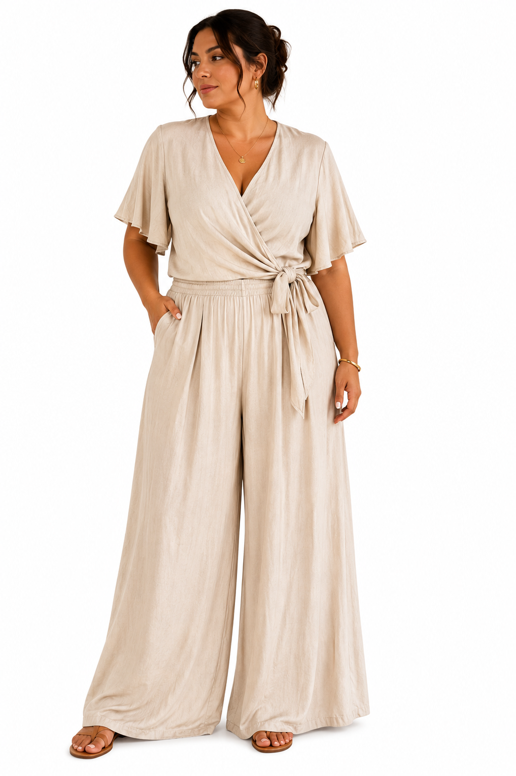 Desert Glow – Σετ Κρουαζέ & Παντελόνα Plus Size