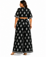 Noir Blossom – Σετ Κρουαζέ & Παντελόνα Plus size - Image 2